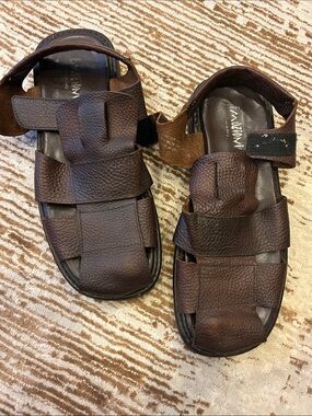 Brown Leather Men’s Sandals - Unbranded